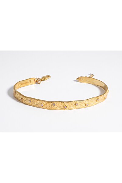 ED Fine Jewelry 925 Ayar Gümüş Antik Asimetrik Tasarım Ayarlanabilir Bileklik