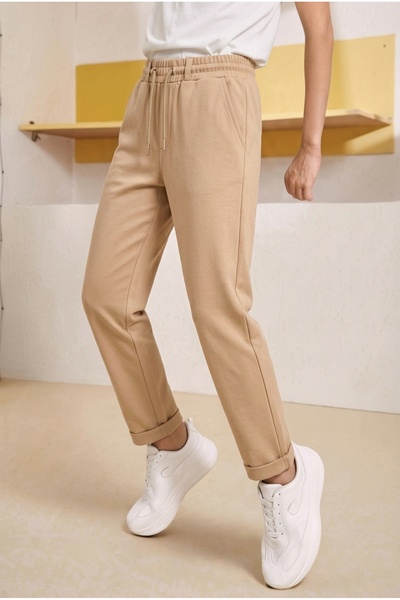 CALİSA Pantaloni de școală negri pentru copii/tineri, cu aspect cu șireturi î...