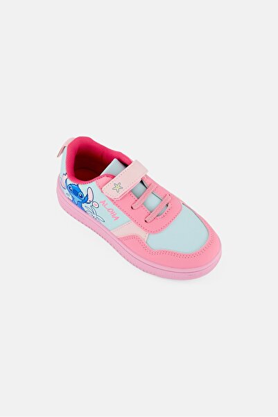 Disney Kids Girl Lilo And Stitch Velcro Closure Shoes, Multicolor