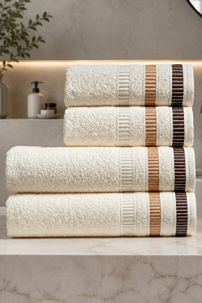 kennylake selection Zare 4-Piece Bath Towel Set - (2 Pieces 70X140, 2 Pieces ...