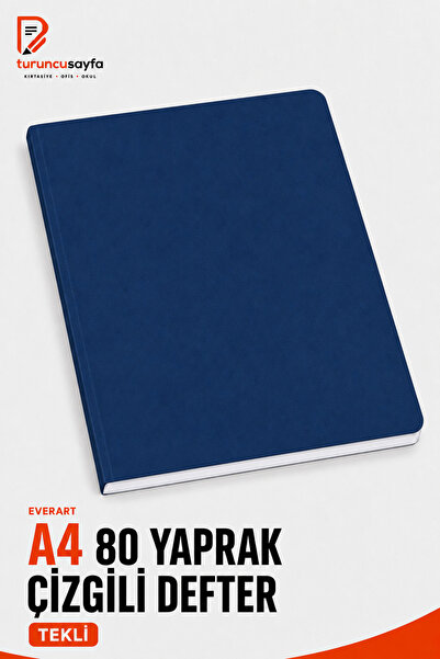 everart A4 80 Yaprak Çizgili Telsiz Defter Tekli