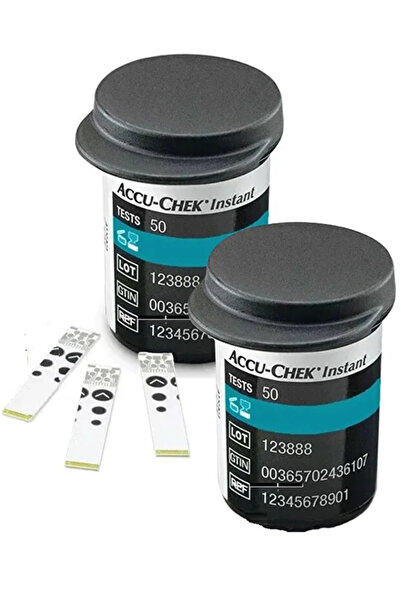 Accu Chek عبوتين شرائط اختبار فورية 200 قطعة