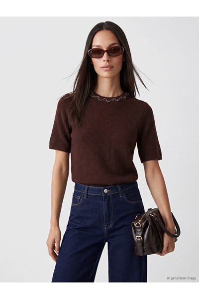 LC Waikiki Stoned Wool Blend Women's Knitwear Sweater
