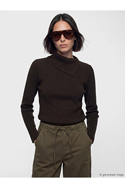 LC Waikiki Asymmetrical Turtleneck Women's Knitwear Sweater