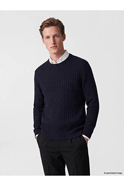 LC Waikiki Rmz Gi̇yi̇m Farkiyla Zero Roba Collar Men's Knitwear Sweater
