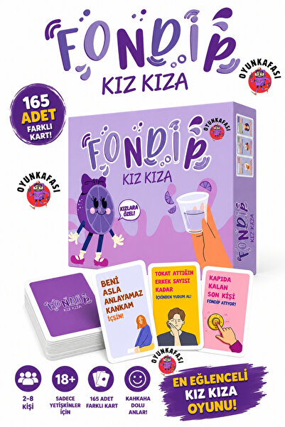 OYUNKAFASI Fondip Kız Kıza Eğlenceli Parti Oyunu – 165 Farklı Kart – Arkadaşl...