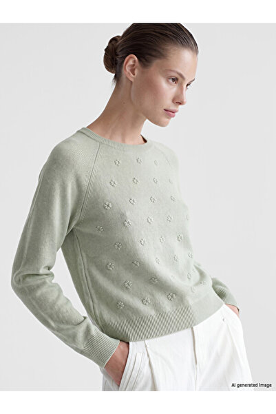 LC Waikiki Crew Neck Embroidered Women's Knit Sweater
