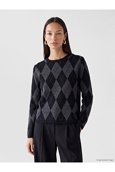 LC Waikiki Diamond Patterned Women's Knit Sweater