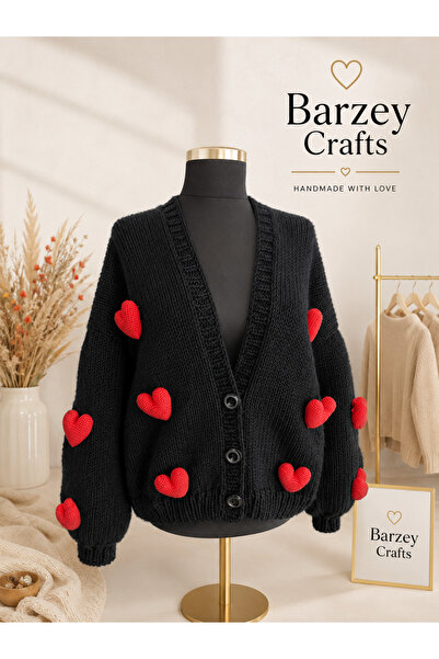 Barzey crafts Model de cardigan/jachetă pentru femei, tricotat manual, cu det...