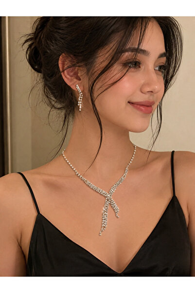 Others Waterway Necklace and Earring Set for Special Occasions, Weddings, Eng...