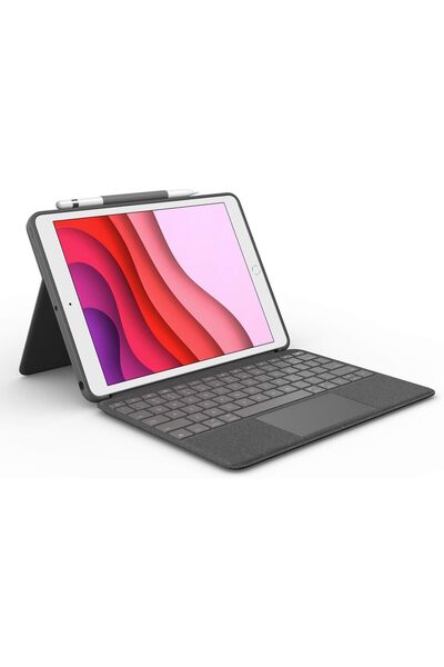 logitech Combo Touch/Keyboard case for iPad (7th generation) Backlit keys, iO...