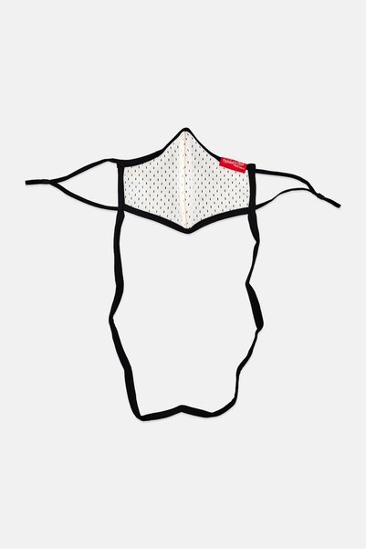 Mitchell and Ness Men Brand Logo Face Mask, White