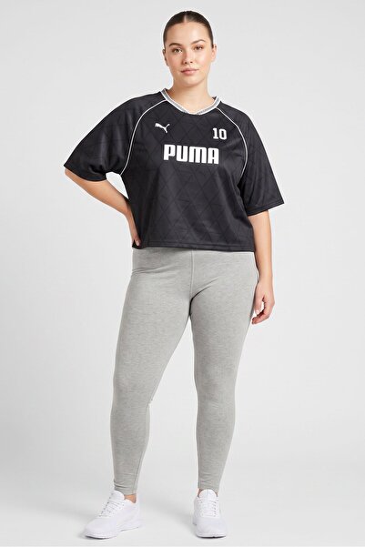 Puma قميص تدريب نسائي بأكمام قصيرة وقصة مريحة، باللون الأسود