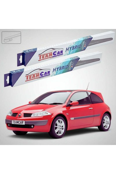 TEAMCAR Wipers Renault Megane II Hatchback 2002-2006 | Front Set Hybrid – Tea...