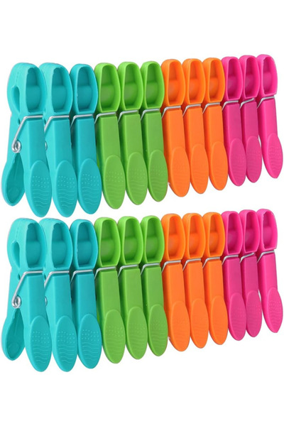 Generic Brand Set of 24 clothespins, multifunctional, for washing, plastic, m...