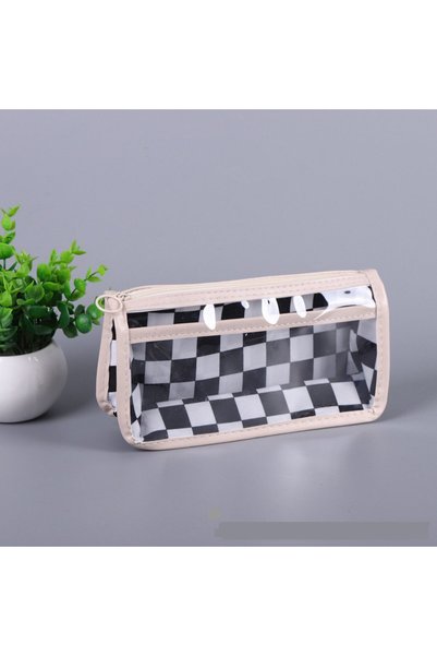 Generic Brand Large pencil case, pencil case for boys and girls, chess patter...