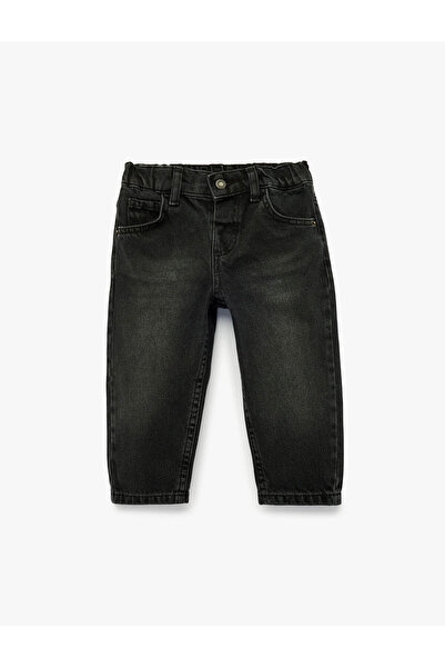 Koton Cotton Denim Trousers with Pocket Detail
