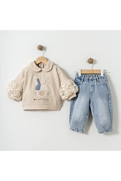 DIDuStore Mymi̇o Girl 9-24 Months Tavşanli Girl 2-Piece Set