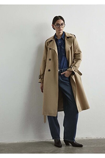 Mavi M1110458 Trench Coat Jacket Women's Coat Beige