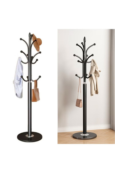 GGEROU Metal Coat Rack with Natural Marble Base, Modern Coat Rack Freestandin...