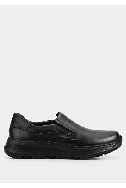 Eclipse Black Leather Men's Shoes