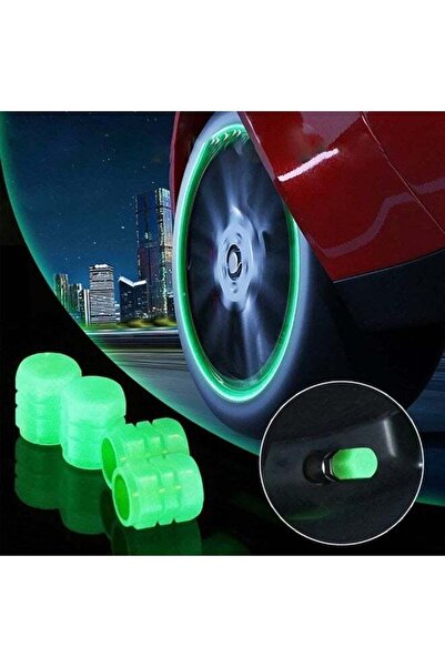 DubaiGallery Glow-in-the-dark wheel valve cover set for cars – Attractive lum...