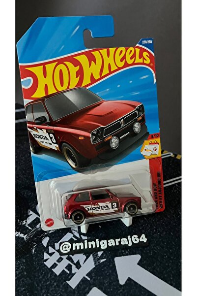 HOT WHEELS 73 Honda Civic Custom/Personnalise - STH - (UZUN KART) ALTIN LOGOLU