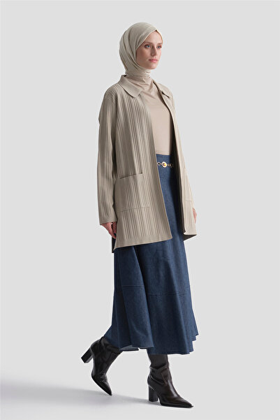 Armine Ribbed Knitwear Cardigan Beige