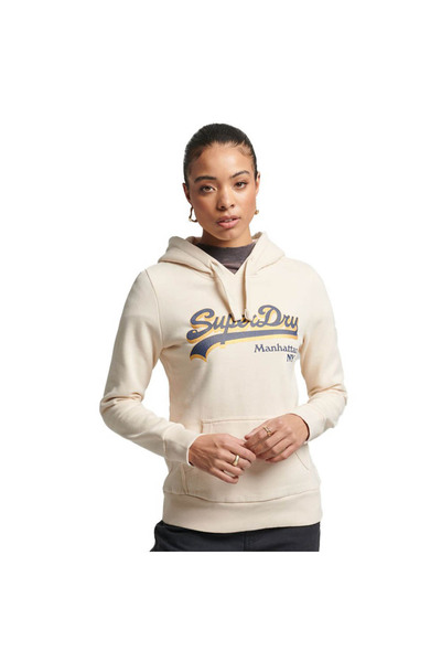 SUPERDRY Γυναικείο Βίντατζ Φούτερ με Λογότυπο Μπόρο, Μέγεθος XS