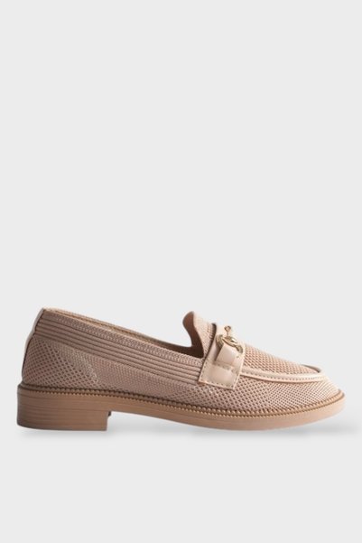 Jagulep Knitwear Buckle Detailed Women's Casual Shoes Vi̇zon