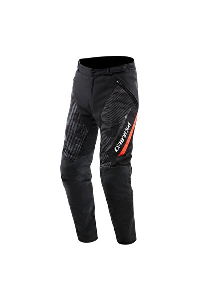 Dainese DRAKE 2 SUPER AIR TEX PANTS BLACK ANTHRACITE RED-FLU 48