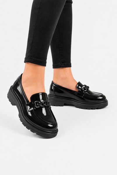 Jagulep Orthopedic Chain Detailed Women's Casual Shoes Black