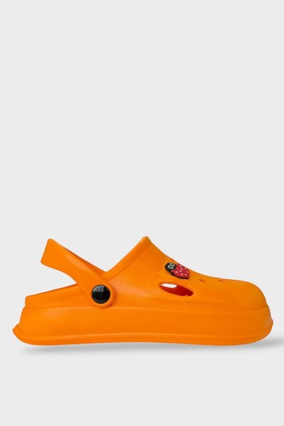 Jagulep Comfort Ladybug Buckle Medical Nurse Sabo Women's Slippers Orange