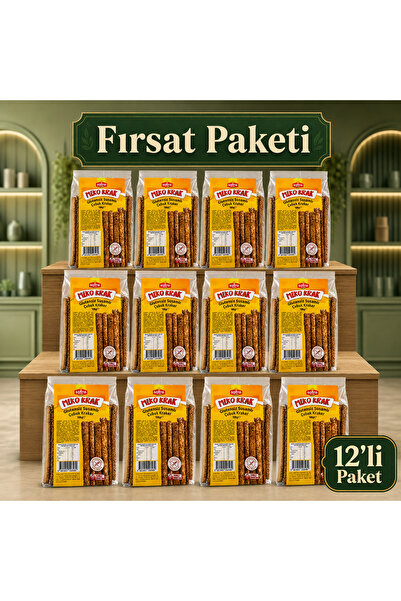 SOFRA GLUTENSİZ Glutensiz Meko Krak Susamlı Çubuk Kraker 12'li Fırsat Paketi