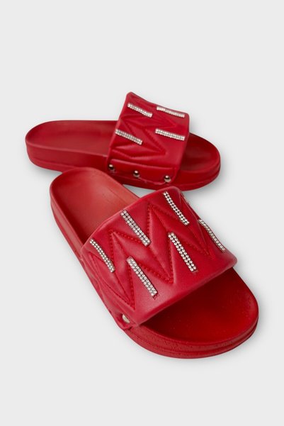 Jagulep Soft Lightweight Sole Stylish Orthopedic Summer Beach Vacation Women's Slippers Red