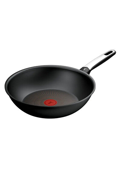 TEFAL Tigaie Wok Excellence, aluminiu, 28 cm, Negru