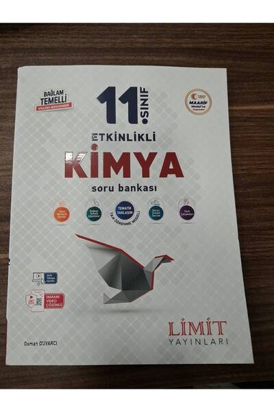 Limit Yayınları 11.SINIF ETKİNLİKLİ KİMYA SORU BANKASI 2026-2027 YENİ MAARİF ...