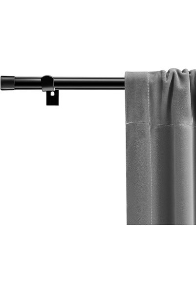 ALMEKAQUZ Curtain Rods for Windows 17.7 to 47.2 Inches,Heavy Duty Adjustable Curtain Rod with Bracke