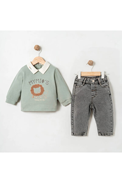 DIDuStore Mymi̇o Men's 9-24 Months Embroidered Selanik Set