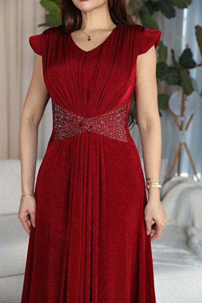 JAQUEEN فستان سهره طويل احمر