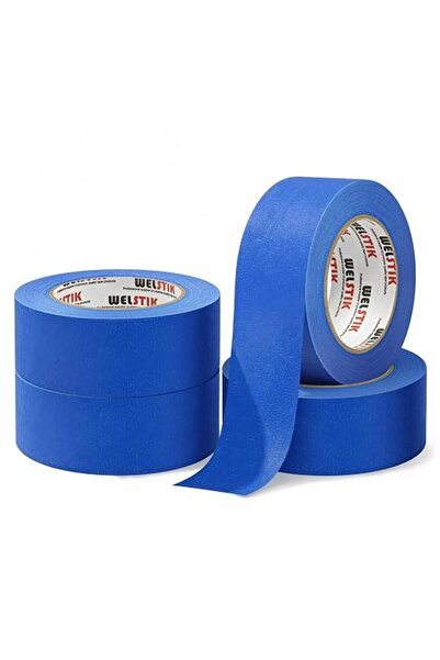 WELSTIK Blue Masking Tape 50mm x 55m, Medium Adhesive Painters Tape, No Resid...