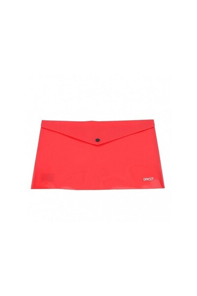 daço Envelope-style folder with clasp, A4 format, red plastic