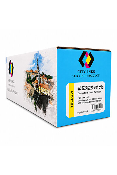 City Inks City Ink Turkish Compatible Hp 222A Yellow Laser Toner Cartridge - ...