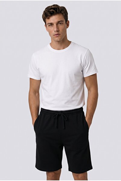 Brix Men's Pique 100% Cotton Shorts Black
