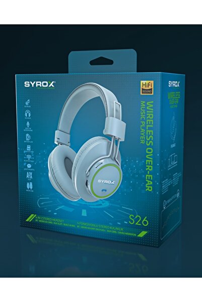 Syrox S26 Kulak Üstü Kablosuz Bluetooth Kulaklık Bt/aux/sd/mıc