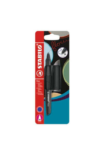Stabilo Pix Flow, 0.5 mm, M, mină albastră, corp negru, blister