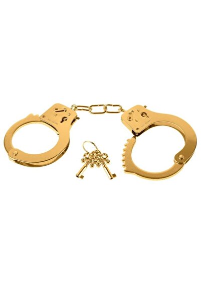 fetish fantasy gold Cătușe metalice aurii Fetish Fantasy Gold, cu eliberare rapidă și 2 chei, pentru cupluri BDSM