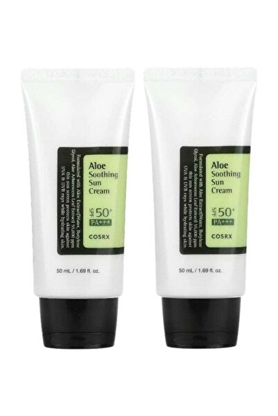 Cosrx (Pack Of 2) Aloe Soothing Sun Cream, Pa+++, Spf 50+, 2X50 Ml