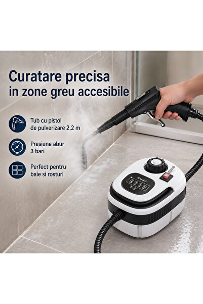Fabrilux Curatator Profesional cu Abur Engros, 2500W, Presiune 3 Bari, Rezervor 1200 ml, Temperatura Peste 105°C, Furtun 2.2 m, Accesorii Incluse