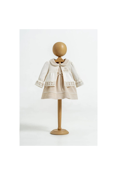 DIDuStore Mymi̇o Girls 6-24 Months Cardigan Long Sleeved Dress